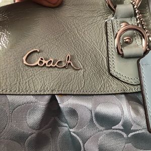 Coach Ashley Signature Satchel in Mint